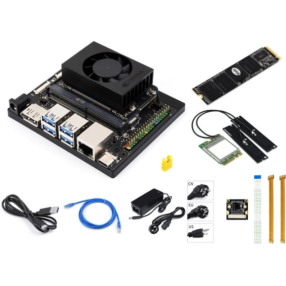 Jetson Orin Nano AI Development Kit for Embedded and Edge Systems 4GB Memory Jetson Orin Nano Module Package A (6 Items),Comes with a Free 256 GB NVMe Solid State Drive