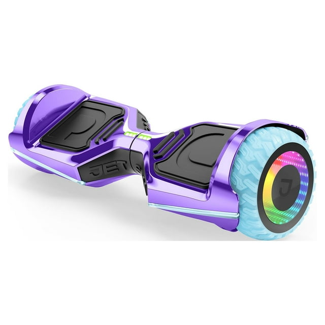 Jetson Rave Hoverboard, Purple, Bluetooth Speaker, Customizable LED Light-up Wheels, 12+