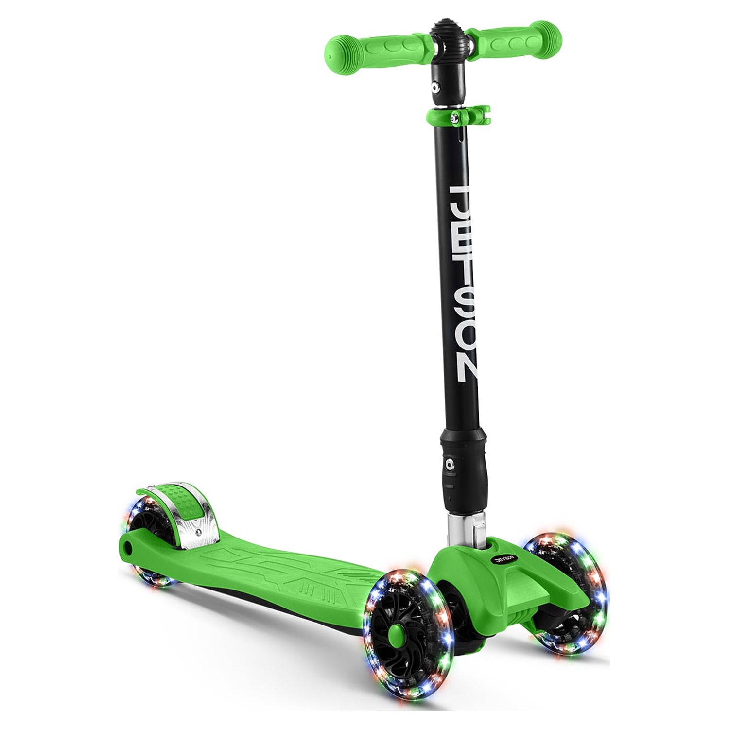 Jetson Twin Kick Scooter with LED Light up Wheels, Unisex, Green
