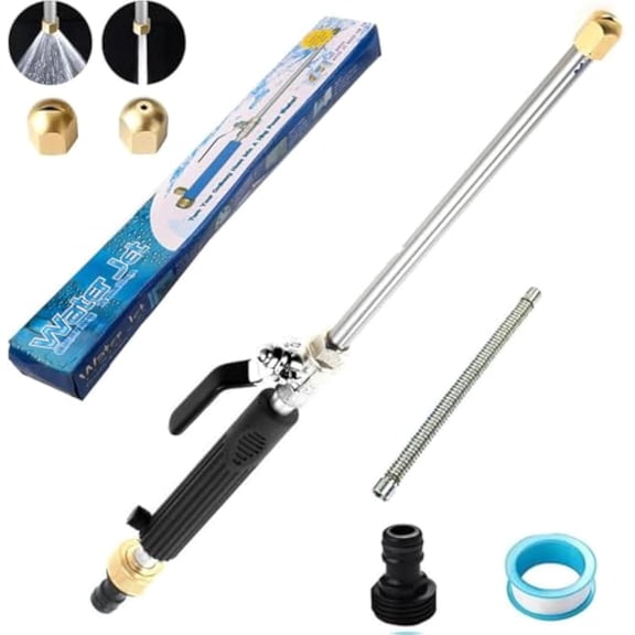 Jetsono High Pressure Washer, Jetson 2-in-1 High Pressure Power Washer, Portable Washer Pressure Washer Accessories, Garden Hose into Pressure Water Gun (Black)