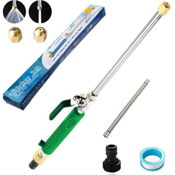 Jetsono High Pressure Washer, Jetson 2-in-1 High Pressure Power Washer, Portable Washer Pressure Washer Accessories, Garden Hose into Pressure Water Gun (Green)