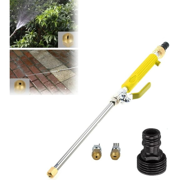 Jetsono High Pressure Washer, Jetsono Power Washer, Jet Nozzle Power Washer for Garden, 2-in-1 Jet Nozzle Power Washer, with 2 Different Nozzles and Hose Quick Connectors(Yellow)