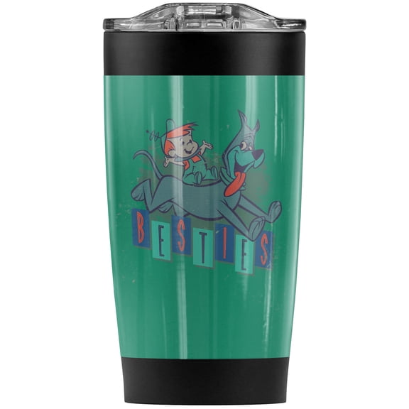 The Jetsons/Elroy And Astro Besties Stainless Steel Tumbler 20 oz Coffee Travel Mug/Cup, Vacuum Insulated & Double Wall with Leakproof Sliding Lid | Great for Hot Drinks and Cold Beverages