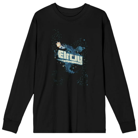 Jetsons Elroy Jetpack Buzz Men's Black Long Sleeve Shirt-L