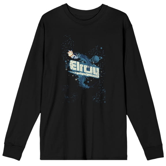 Jetsons Elroy Jetpack Buzz Men's Black Long Sleeve Shirt-XXL