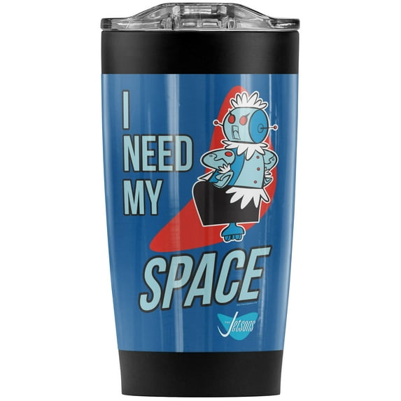 The Jetsons/Rosie Need My Space Stainless Steel Tumbler 20 oz Coffee Travel Mug/Cup, Vacuum Insulated & Double Wall with Leakproof Sliding Lid | Great for Hot Drinks and Cold Beverages