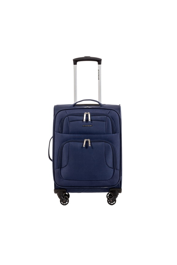 20-Inch Softside Carry-On Luggage, Lightweight Rolling Travel Suitcase with Spinner Wheels