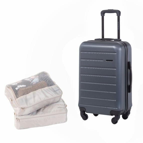 Jetstream 3 Pieces Carry-On Luggage Set for Airplane: Carry On Rolling Suitcase & 2 Packing Cubes.