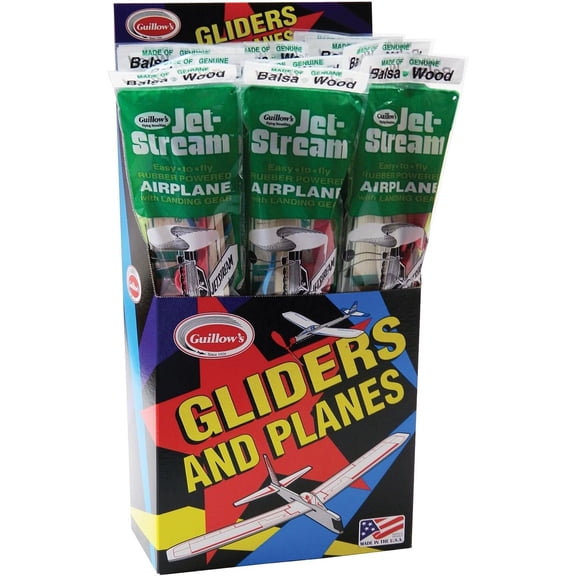 Guillow's 18-pack Jetstream Balsa Wood Glider Plane, 18 pack  Residential Use, Standard Application