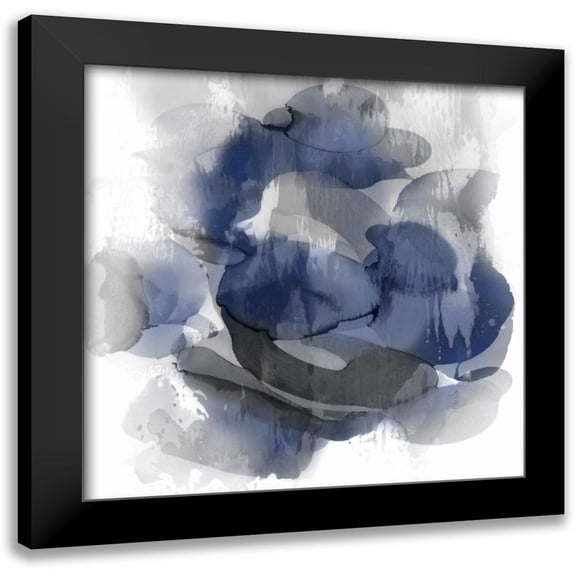 Jett, Kristina 12x12 Black Modern Framed Museum Art Print Titled - Indigo Flow II