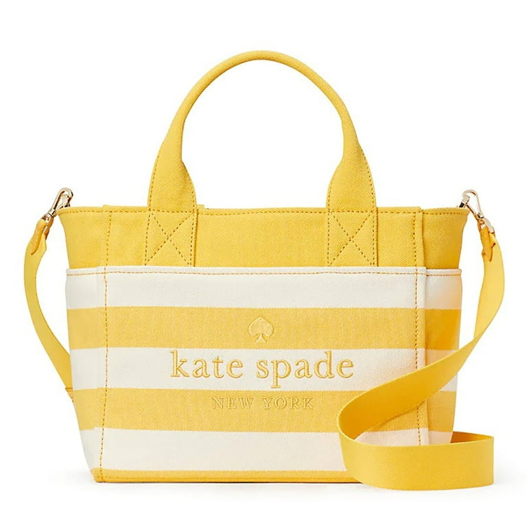 Kate Spade♡かごバッグ♡イエロー♡美品 Kate Spade New York Women's Jett Small Canvas Top Zip Satchel