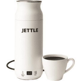 Jettle Electric Kettle 450ml - Stainless Steel Temperature Control Bottle - Electric Tea Kettles Automatic Shut off for Coffee Milk Soup Water - White