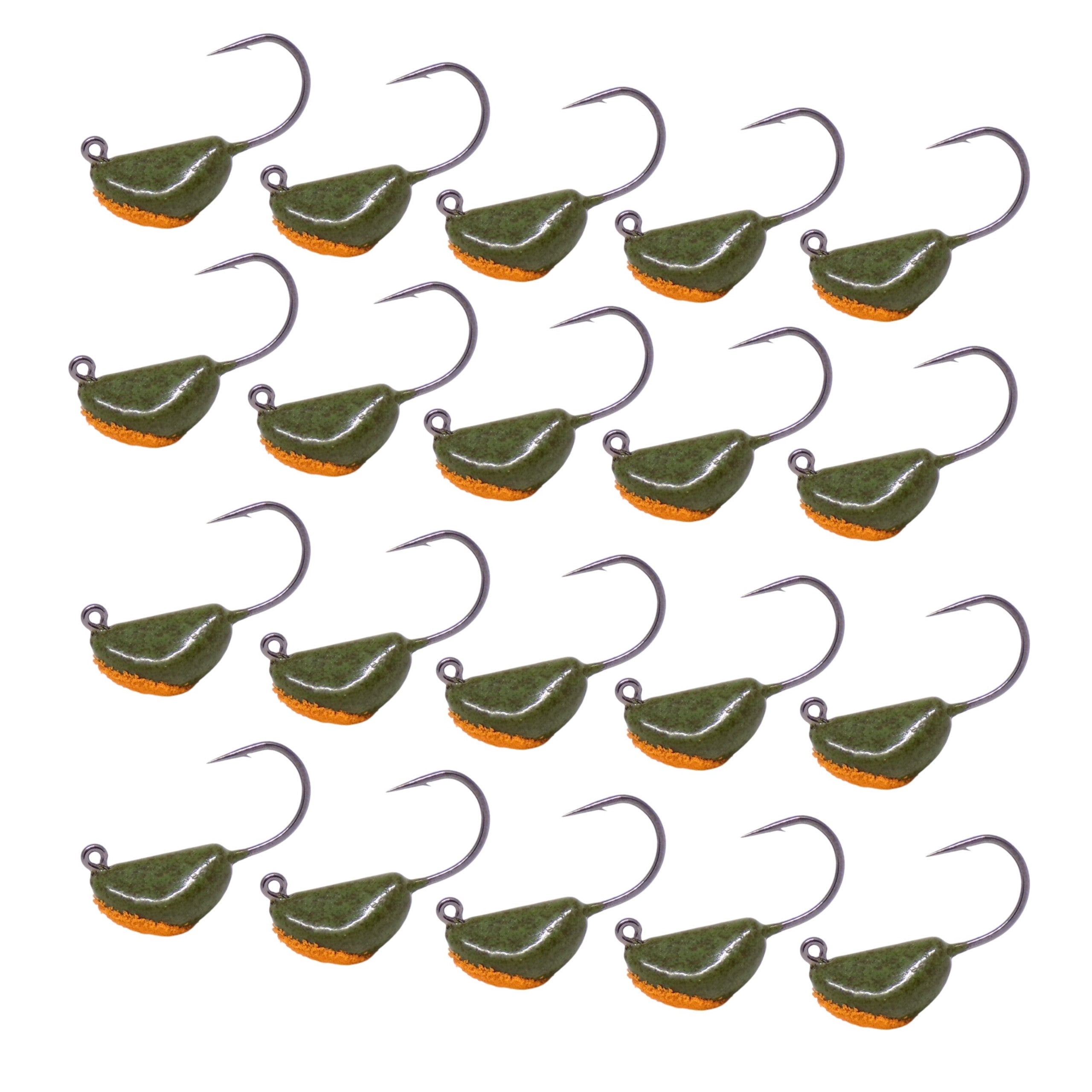 Jetty Jigs Saltwater Jig Heads, 1/2oz, Green Crab, Mega 20 Pack