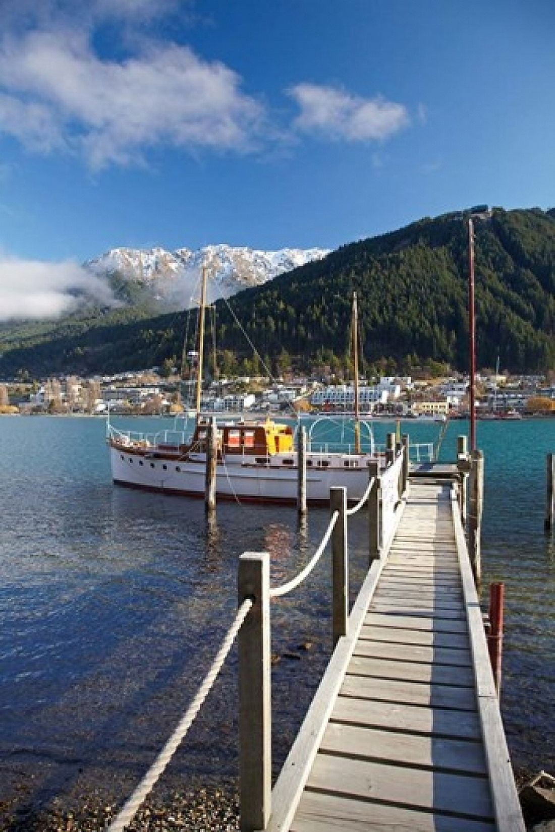 Jetty Queenstown Bay Queenstown South Island New Zealand Canvas Art - David Wall DanitaDelimont (24 x 36)
