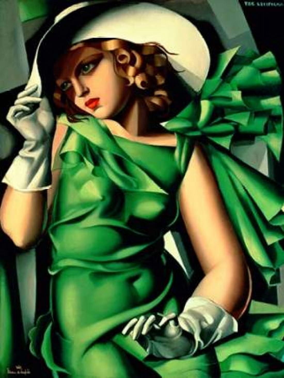 Jeune fille aux gants Canvas Art - Tamara de Lempicka (22 x 28)