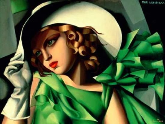 Jeune fille aux gants Canvas Art - Tamara de Lempicka (22 x 28)