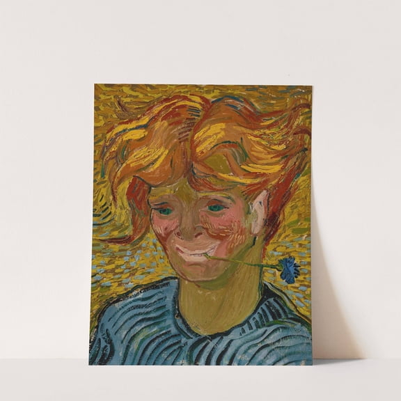 Jeune homme au bleuet - Vincent Van Gogh Artwork - livingroom bedroom office dining room - 8x10 - High Quality Wall Art Poster Print Decor - UNFRAMED