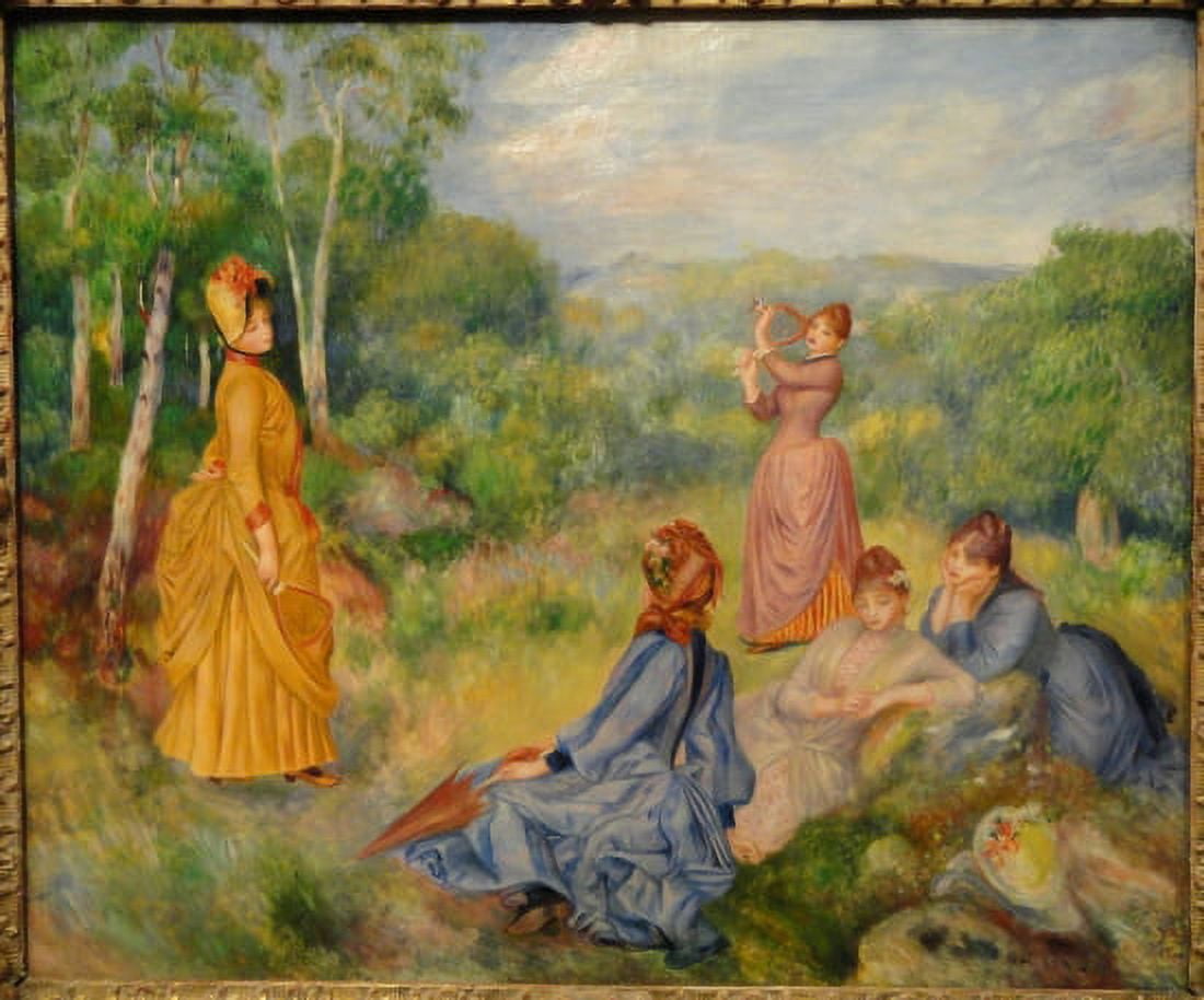 Jeunes Filles Jouant Au Volant 1887 Canvas Art - Pierre Auguste Renoir (24 x 36)