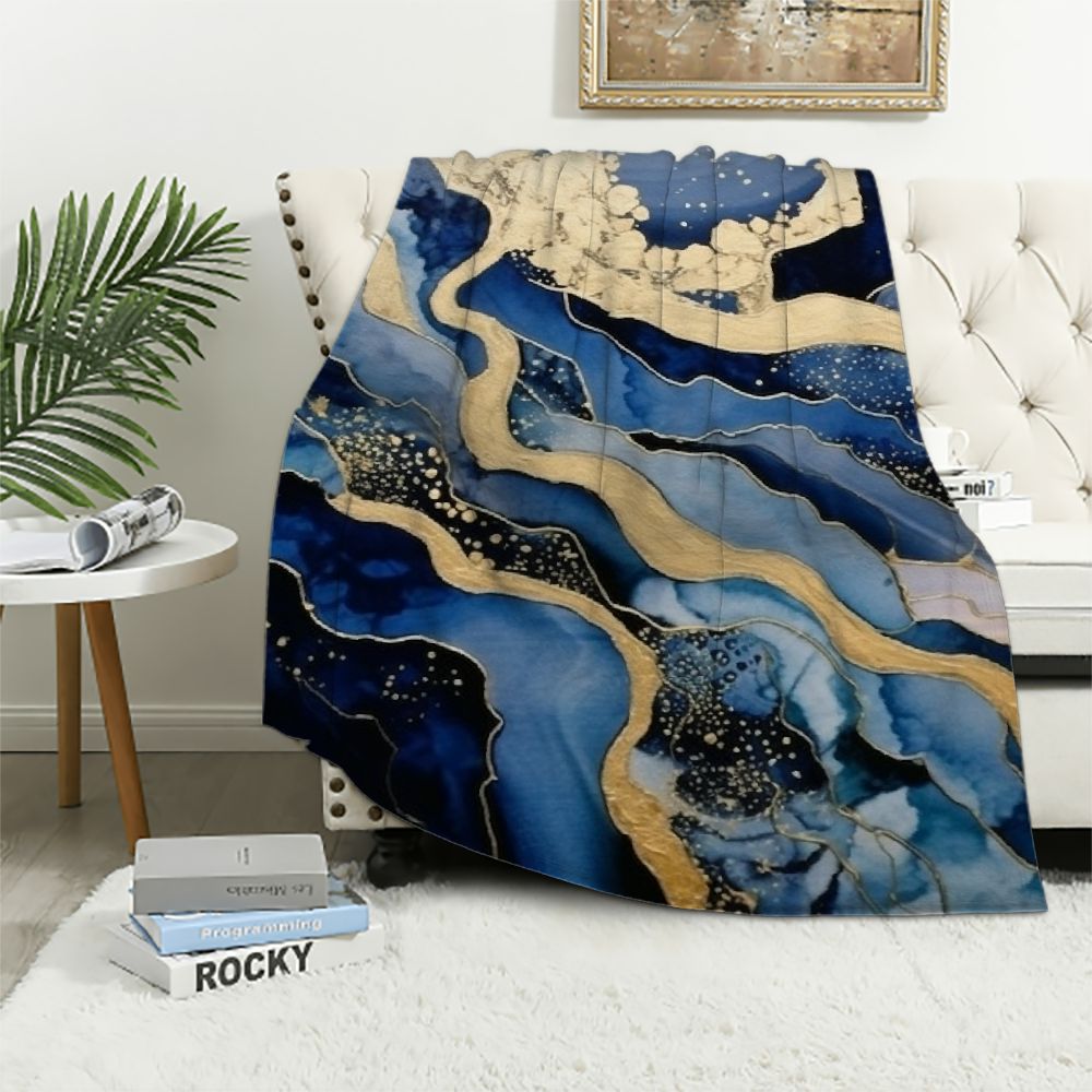 Jeuxus Cloisonnism Flannel Blanket Exquisite Gifts for All Seasons