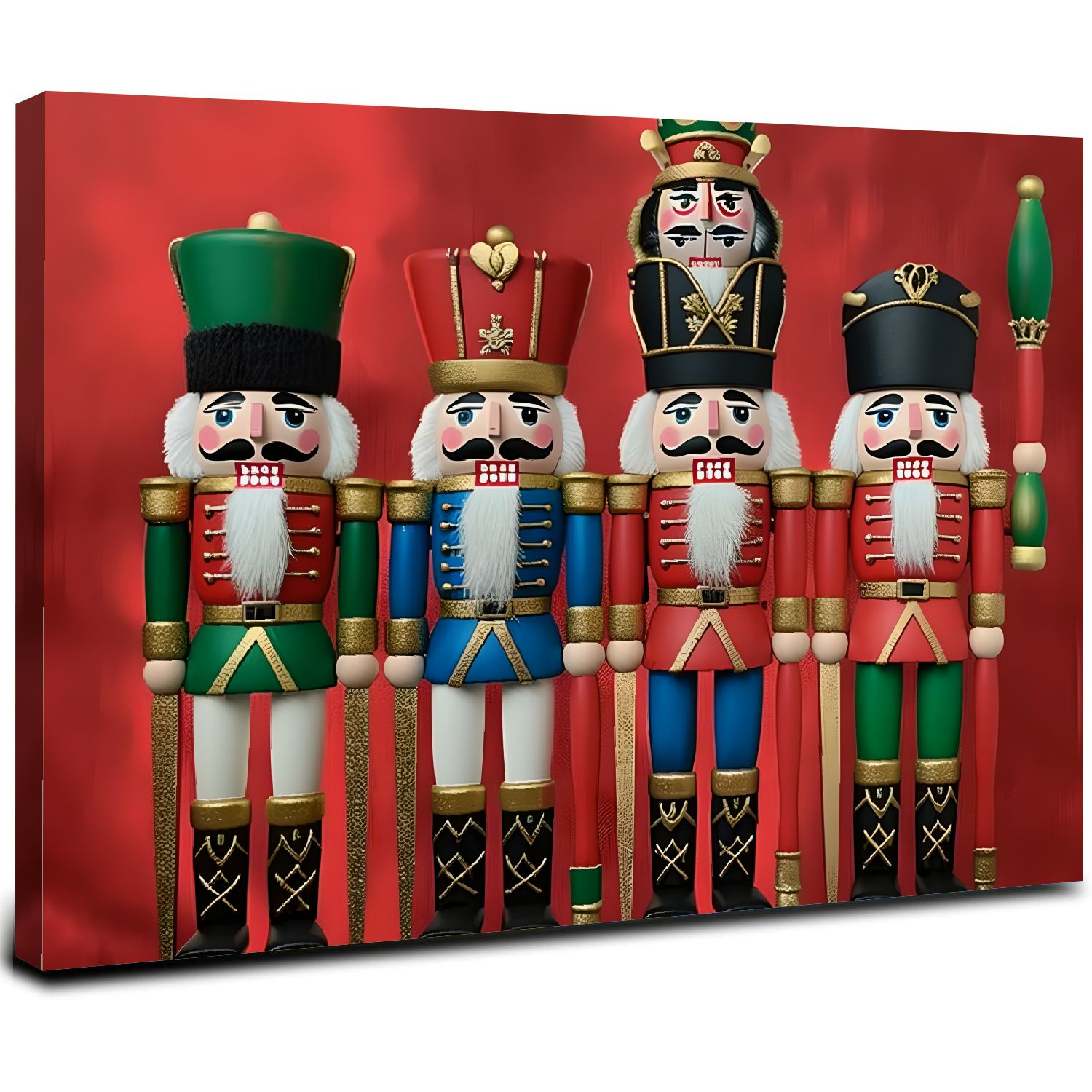 Jeuxus Nutcrackers Canvas Wall Art Decor for Living Room Bedroom Office