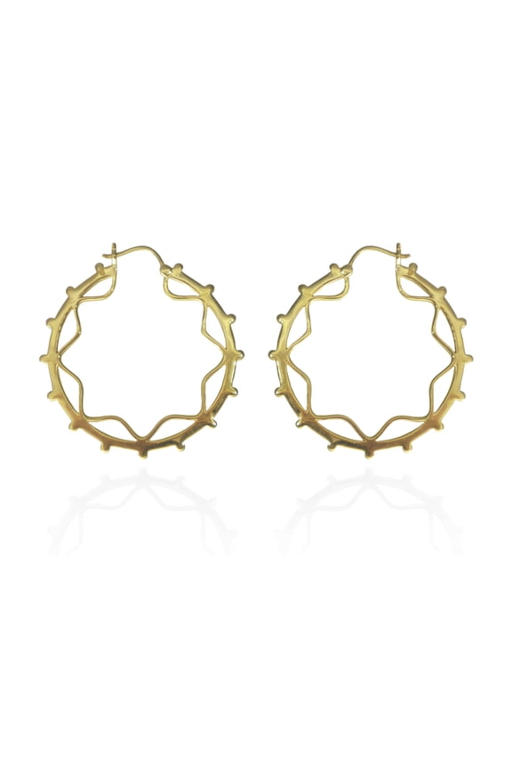 | Lil' Harmony Wave 1.5" Hoop Earrings | 18K Gold Plated Brass