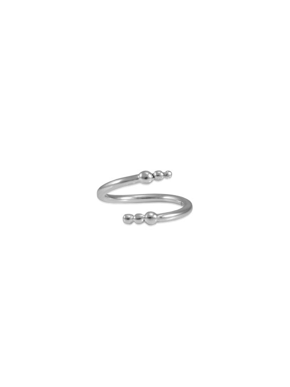 | Mina Ball Stud Adjustable Wrap Ring| Sterling Silver