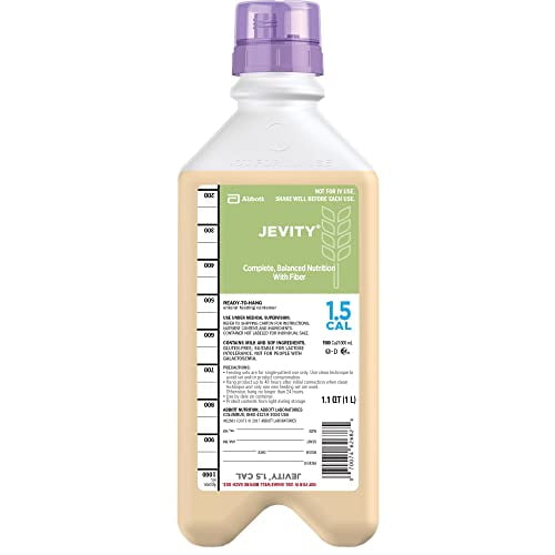 Jevity 1.5 Cal Nutrition 1000mL RTH w/Fiber & Connector Cap, 8/Cs