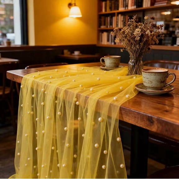 Jewe-l Tulle Fabric Roll, 75cm x 300cm Glitter Mesh Sheer for Wedding Party Decor, Sparkling Rhinestone Chiffon for Table Runner Arch Backdrop