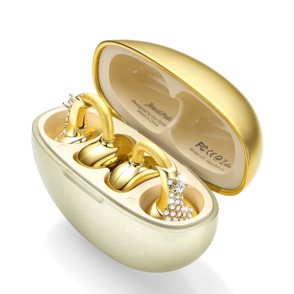 JewePods C3,Gold,Wireless Bluetooth earbuds adorned with gemstones