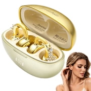 JewelPods C3 Wireless Bluetooth Earbuds,Jewelry Open-Ear Earbuds,Bluetooth 5.3,60H Playtime, LED Digital Display,Light Weight,Sweat & Water Resistant,Clip-on Ca