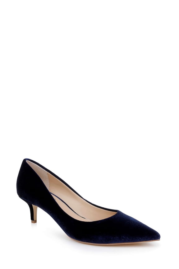 Jewel Badgley Mischka Enola Velvet Kitten Heel Pumps