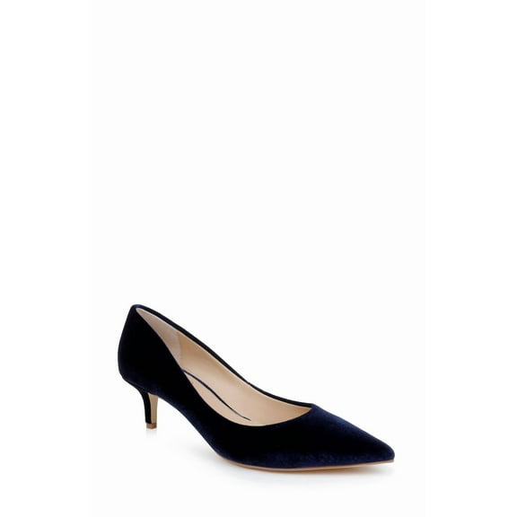 Jewel Badgley Mischka Enola Velvet Kitten Heel Pumps