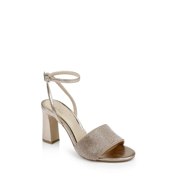 Jewel Badgley Mischka Hattie Block Heel Sandal with Ankle Strap
