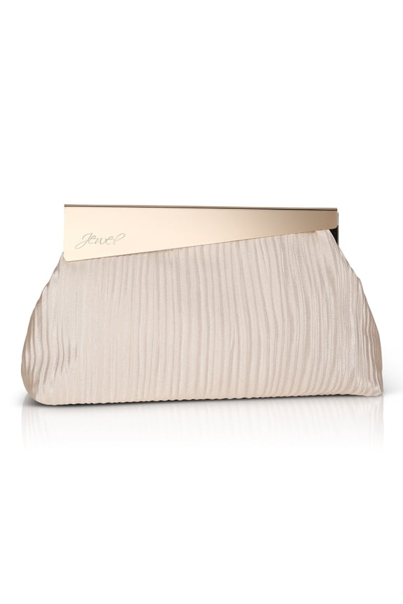 Jewel Badgley Mischka Haven Textural Satin Asymmetric Frame