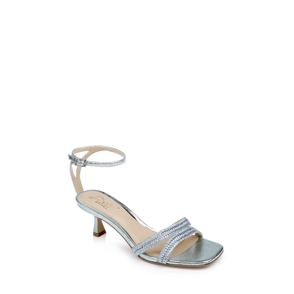 Jewel Badgley Mischka Hayzel Metallic Kitten Heel Sandal