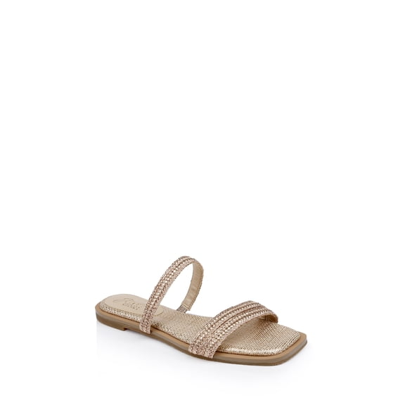 Jewel Badgley Mischka Helena Flat Summer Sandal