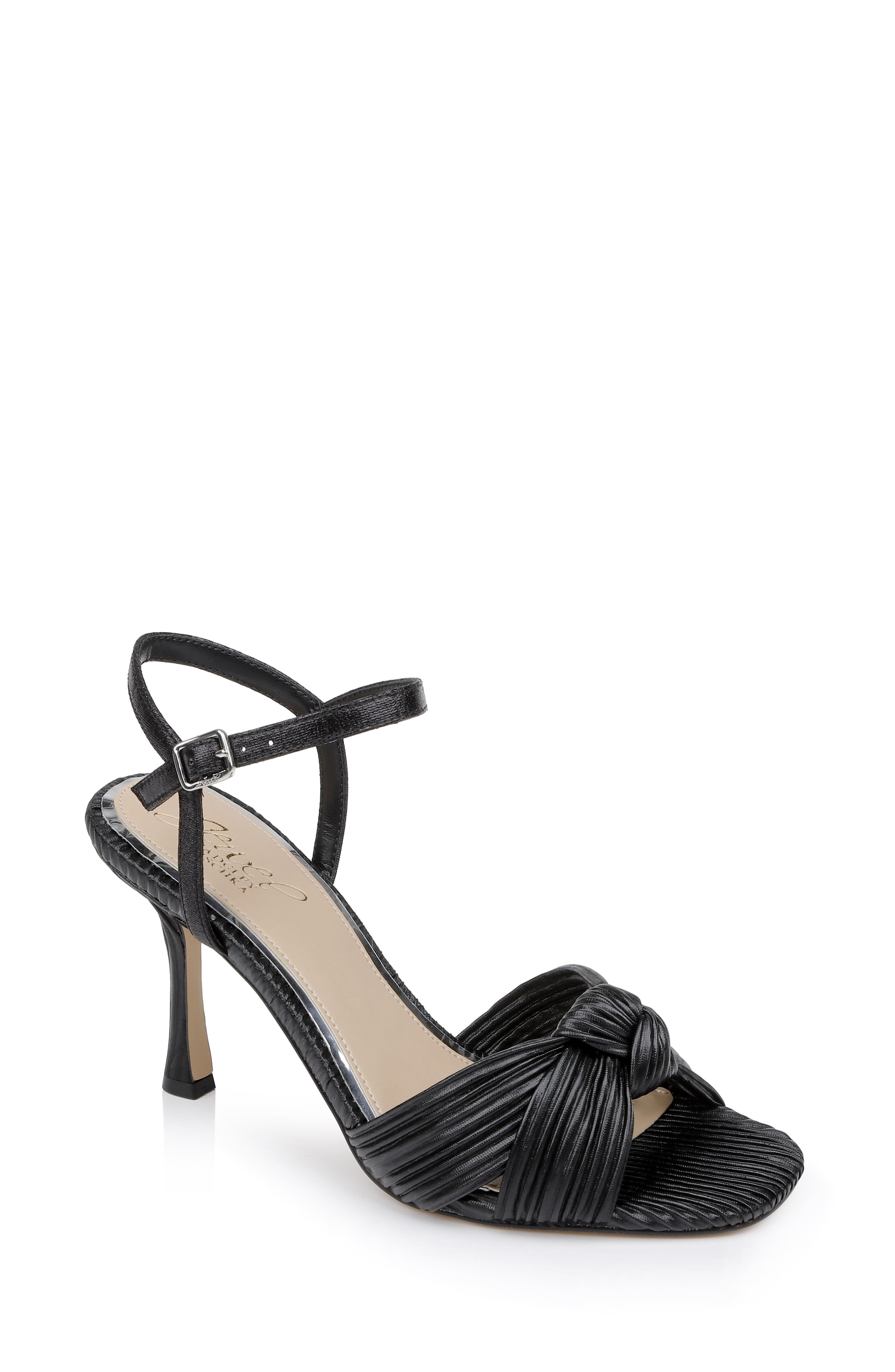 Badgley Mischka Hydee Knot Stiletto Evening Sandals in Metallic