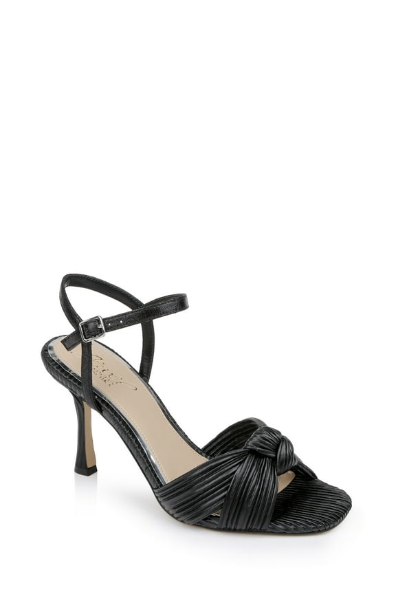 Jewel Badgley Mischka Hydee Pleated Stiletto Sandal