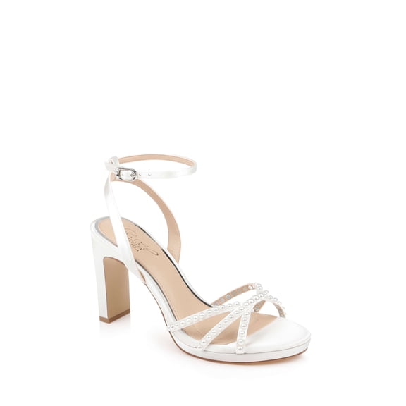 Jewel Badgley Mischka Iona Ankle Strap Block Heel Sandal