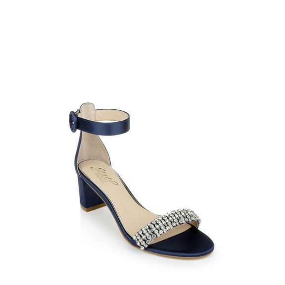 Jewel Badgley Mischka James Ankle Strap Block Heel