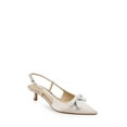 thumbnail image 1 of Jewel Badgley Mischka Krystia Slingback Kitten Heels with Pearled Bow, 1 of 7