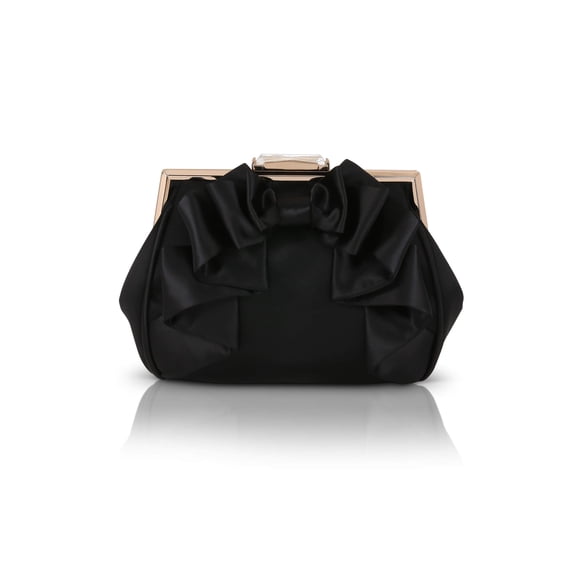 Jewel Badgley Mischka Mae Signature Satin Pouch