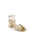 thumbnail image 1 of Jewel Badgley Mischka Michelle Metallic Strappy Block Heels, 1 of 7