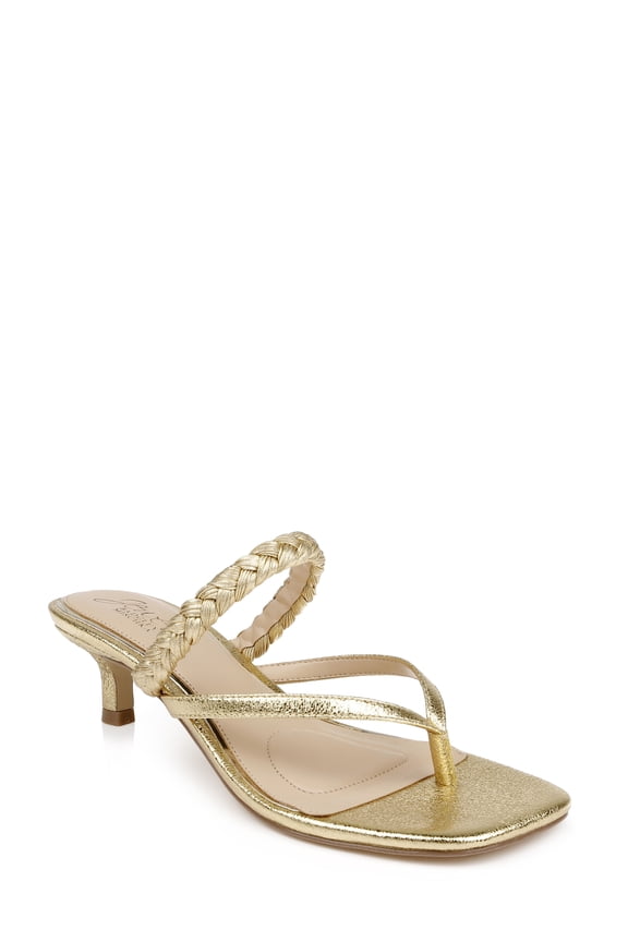Jewel Badgley Mischka Nadya Kitten Heel Thong Sandals