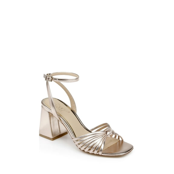 Jewel Badgley Mischka Nariah Cage Block Heel Sandals