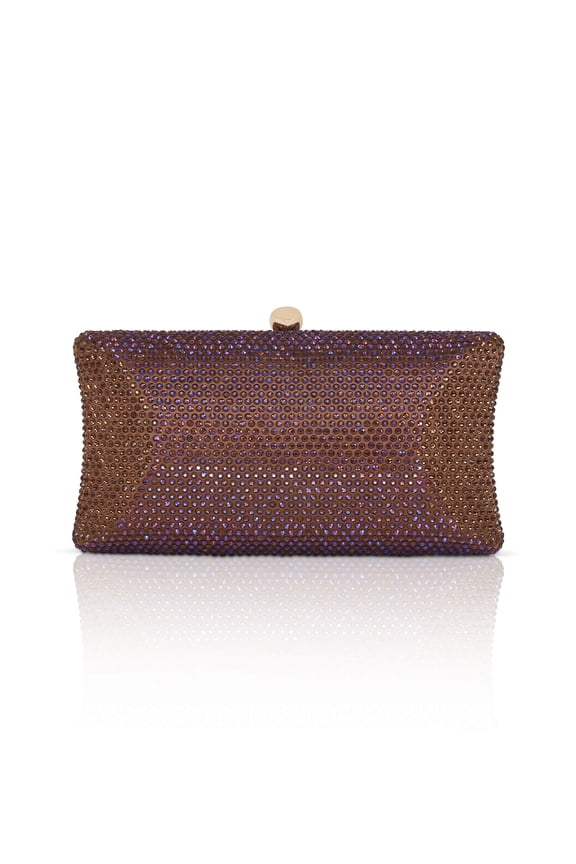 Jewel Badgley Mischka Nia Crystal Beveled Baguette Minaudiere