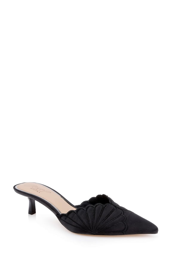 Jewel Badgley Mischka Palmer Pointed Toe Kitten Heel Mules