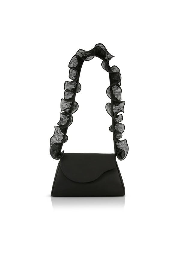 Jewel Badgley Mischka Sophia Ruffle Strap Shoulder Bag