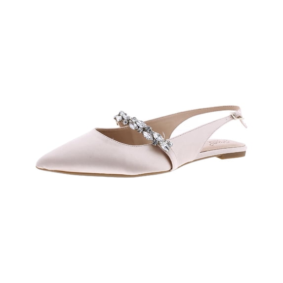 Jewel Badgley Mischka Womens Bambi Embellished Pointed Toe Slingbacks