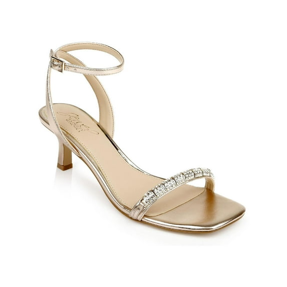 Jewel Badgley Mischka Womens Charisma II Rhinestone Metallic Heels